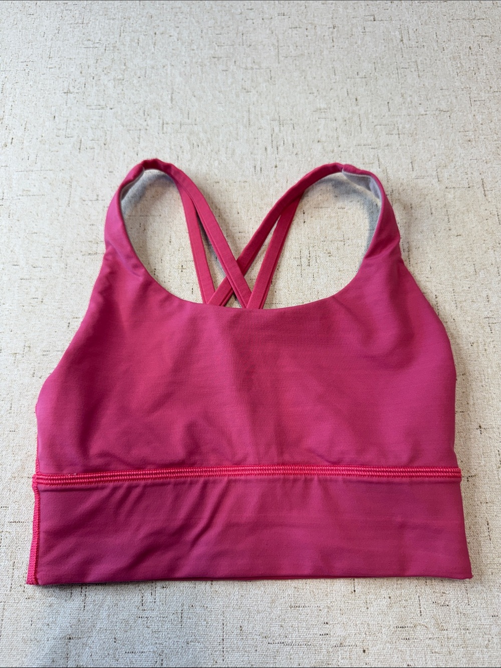 Lululemon Bundle Pink and Multi Floral Crossback Sport Bra Tops Size 2 N0741 - Picture 4 of 8